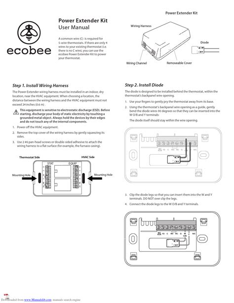 mounting an ecobee 4 with a junction box|ecobee power extender installation.